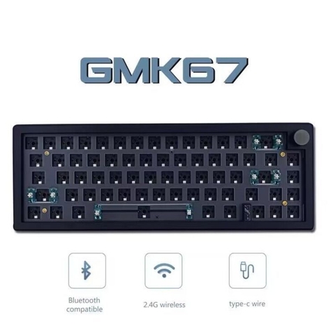 Kit bàn phím cơ GMK67 3 mode mạch xuôi gasket RGB hotswap