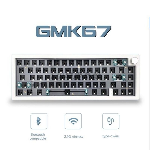 Kit bàn phím cơ GMK67 3 mode mạch xuôi gasket RGB hotswap