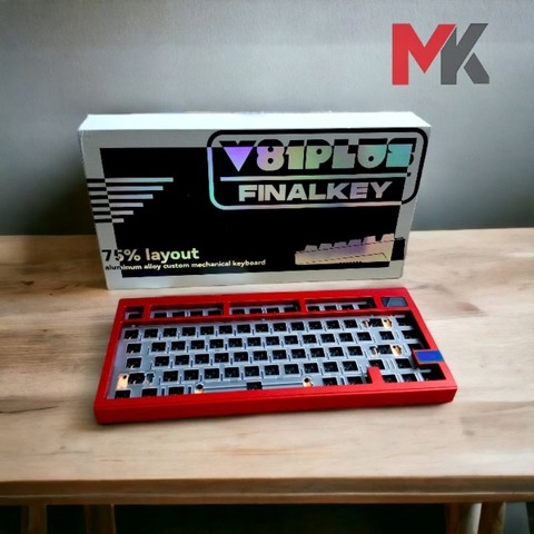 [Có sẵn] Kit bàn phím cơ FinalKey V81 Plus Màn hình, Nhôm CNC nguyên khối Keymap VIA 3 Chế độ kết nối