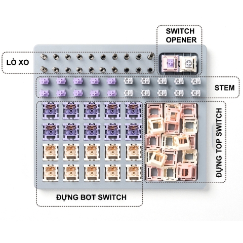 Bảng lube switch 20 slot kiêm switch opener - Lube station 20 slot - switch opener