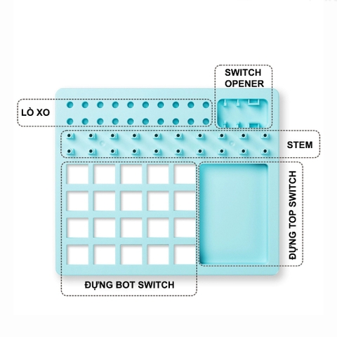 Bảng lube switch 20 slot kiêm switch opener - Lube station 20 slot - switch opener