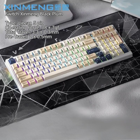 Bàn Phím Cơ Xinmeng X98 Pro v2 - 98% Layout, Mạch Xuôi, LED RGB, Hotswap | MKShop