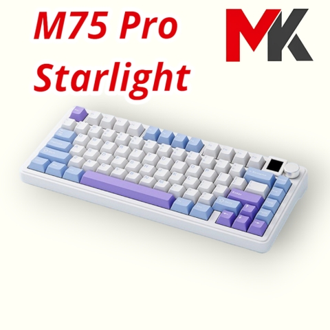 Bàn Phím Cơ Xinmeng M75 Pro Không Dây, Màn Hình, Mạch Xuôi, Led RGB, Kết Nối 3 Modes
