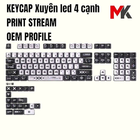 Keycap PBT xuyên led 4 cạnh nhiều mẫu