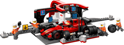 Lego F1® Pit Stop & Pit Crew with Ferrari Car 60443