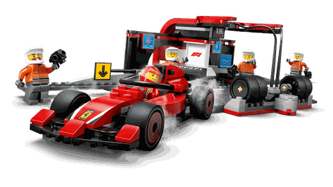 Lego F1® Pit Stop & Pit Crew with Ferrari Car 60443