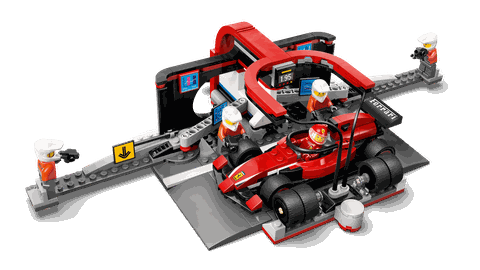 Lego F1® Pit Stop & Pit Crew with Ferrari Car 60443