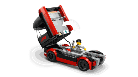 Lego F1® Truck with RB20 & AMR24 F1® Cars 60445