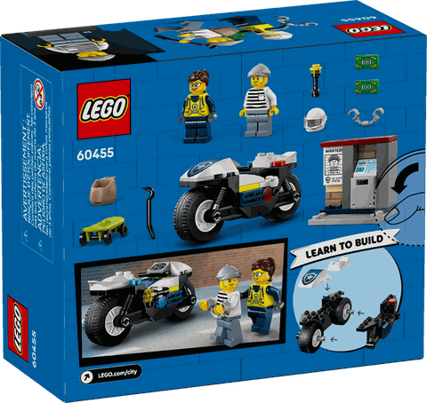 Lego Police Motorcycle Chase 60455