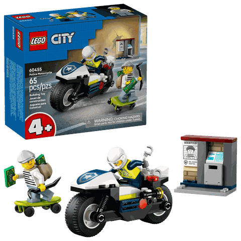 Lego Police Motorcycle Chase 60455