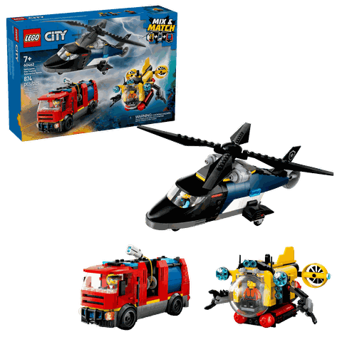 Lego Helicopter, Fire Truck & Submarine Remix 60462