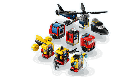 Lego Helicopter, Fire Truck & Submarine Remix 60462