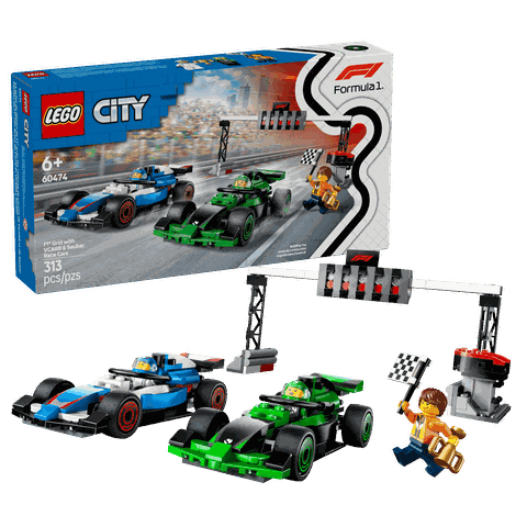 Lego F1® Grid with VCARB & Sauber Race Cars 60474