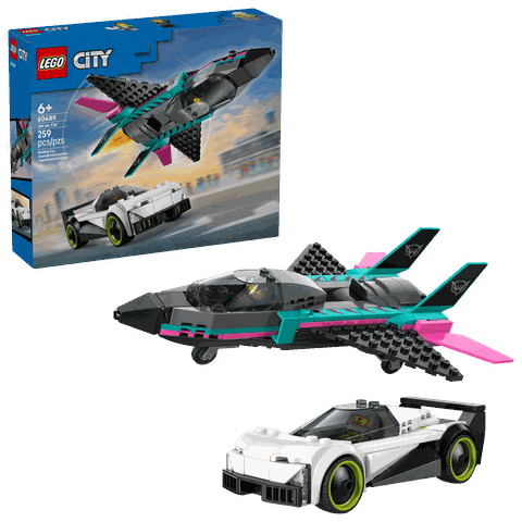Lego City Jet vs. Car 60489
