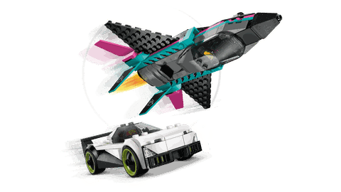 Lego City Jet vs. Car 60489