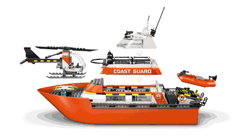 Lego City Coast Guard Rescue Boat & Helicopter 60504