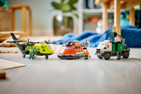 Lego City Airplane, Service Truck & Hovercraft Remix 60505
