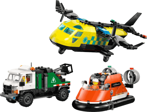 Lego City Airplane, Service Truck & Hovercraft Remix 60505