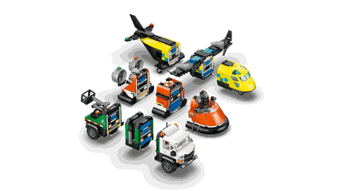 Lego City Airplane, Service Truck & Hovercraft Remix 60505
