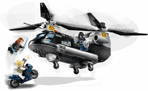 Lego Marvel Black Widow's Helicopter Chase 76162
