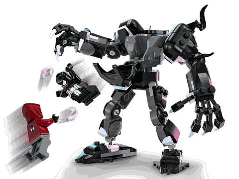 Lego Marvel Venom Mech Armor vs. Miles Morales 76276