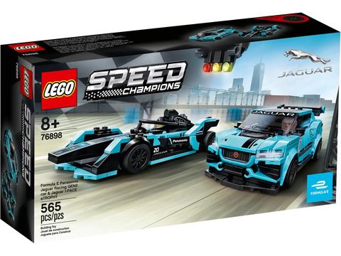 LEGO Speed Formula E Panasonic Jaguar Racing GEN2 car & Jaguar I-PACE eTROPHY 76898