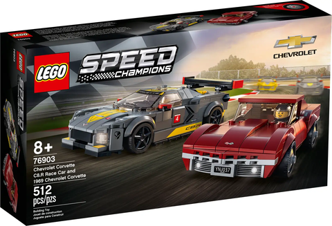 LEGO Speed Chevrolet Corvette C8.R Race Car and 1969 Chevrolet Corvette 76903
