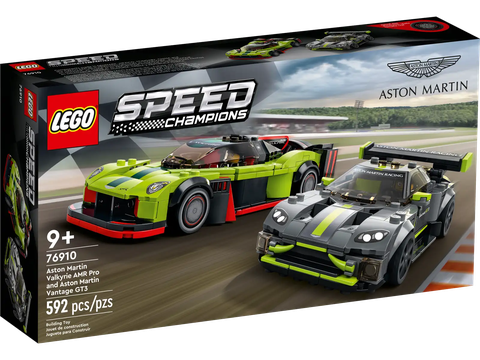 LEGO Speed Aston Martin Valkyrie AMR Pro and Aston Martin Vantage GT3 76910