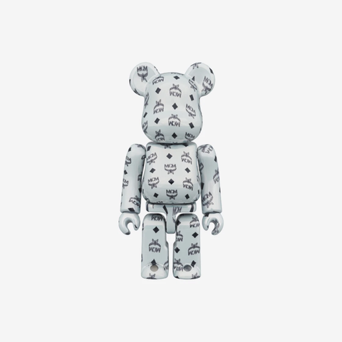 Bearbrick x MCM White Chrome Ver. 100% & 400% Set
