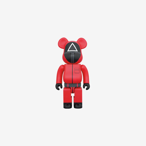 Bearbrick x Squid Game Guard Triangle 100% & 400% Set