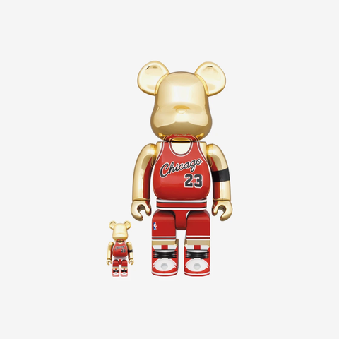 Bearbrick NBA Michael Jordan 1985 Rookie Jersey 100% & 400% Set