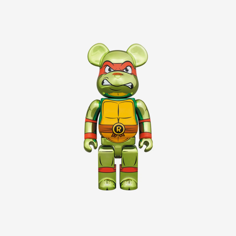 Bearbrick TMNT Raphael Chrome 100% & 400% Set