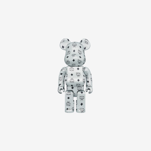 Bearbrick x MCM White Chrome Ver. 100% & 400% Set