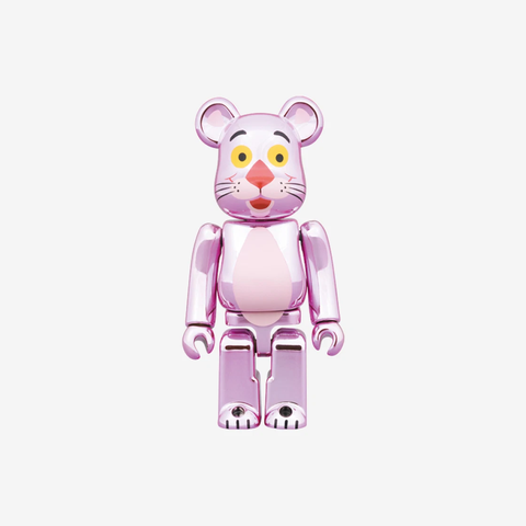Bearbrick Pink Panther Chrome 100% & 400% Set