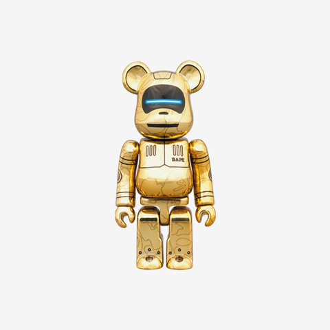 Bearbrick x BAPE x Hajime Sorayama Baby Milo 100% & 400% Set Gold