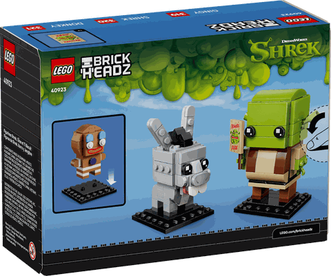 LEGO BrickHeadz Shrek, Donkey & Gingy Figures 40923