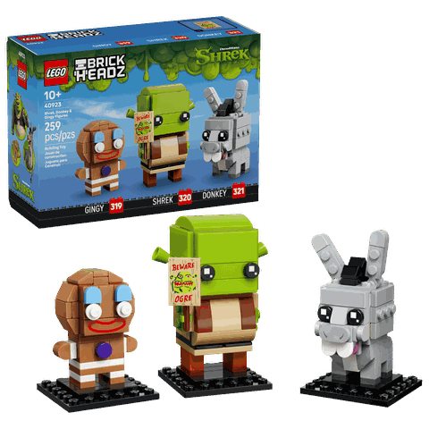 LEGO BrickHeadz Shrek, Donkey & Gingy Figures 40923