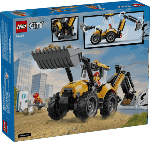 Lego City Yellow Backhoe Loader 60480