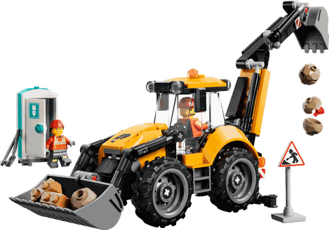 Lego City Yellow Backhoe Loader 60480