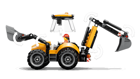 Lego City Yellow Backhoe Loader 60480