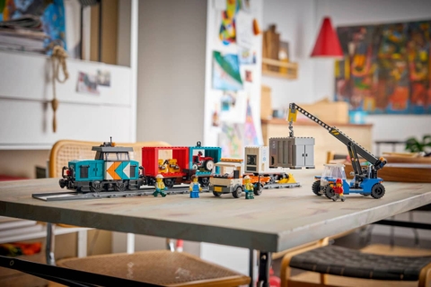 Lego City Harbor Freight Train with Crane & Truck 60509