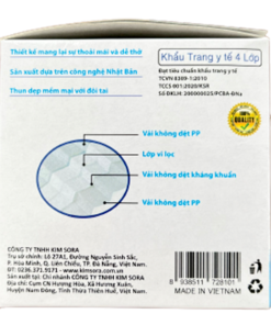 Khẩu trang trắng 4 lớp KimSora