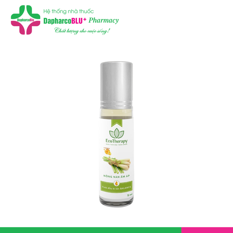 Tinh dầu bi lăn EcoTherapy [Lọ 9ml] 4 mùi hương thiên nhiên giải cảm, giảm đau, chống say xe