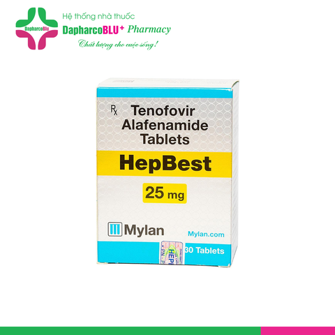 HEPBEST 25MG [Lọ/ 30 viên] điều trị nhiễm virus viêm gan B mạn tính