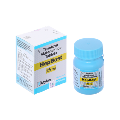 HEPBEST 25MG [Lọ/ 30 viên] điều trị nhiễm virus viêm gan B mạn tính