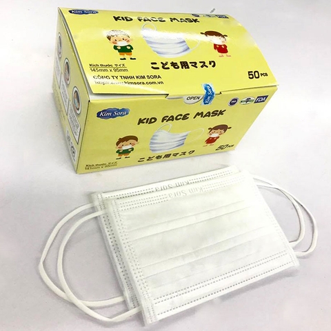 Khẩu Trang Y Tế 3 lớp Kim Sora TE  (Trắng)