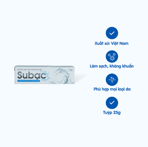 Gel bôi Su Bạc kháng khuẩn, làm sạch da (25g)