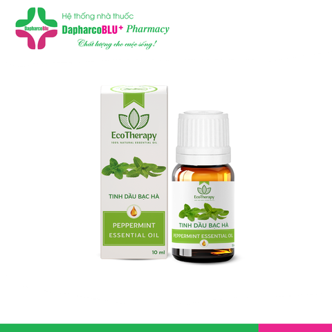 Tinh dầu BẠC HÀ cao cấp EcoTherapy [Lọ 10ml] xông phòng, khử mùi, lọc không khí