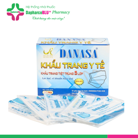 Khẩu trang y tế DANASA VT 5 lớp (Xanh)