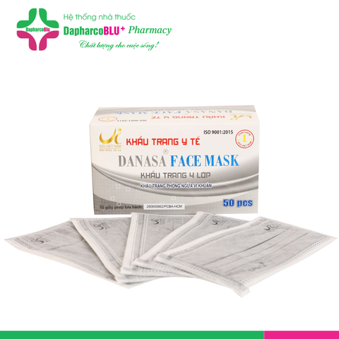 Khẩu trang y tế DANASA 4 lớp ( Xám)